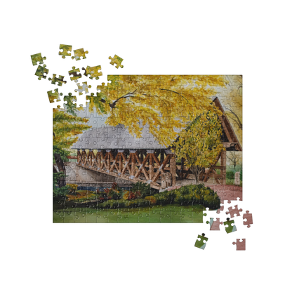 Naperville Bridge Elegance: Watercolor - 252 Pcs Puzzle