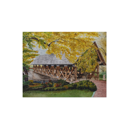 Naperville Bridge Elegance: Watercolor - 252 Pcs Puzzle